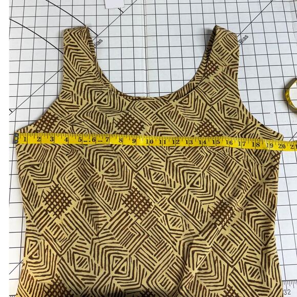 Vintage 80s Miss Dorby Tribal Sleeveless Maxi Dress - 16 - Picture 8 of 8